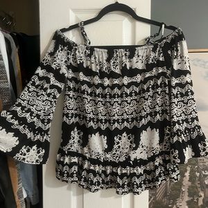 Off the shoulder ruffle blouse